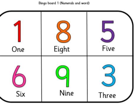 Number Bingo 1 10 Teaching Resources
