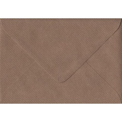 C6a6 Brown Ribbed Textured Envelopes 100 Brown C6 Envelopes To Fit A6