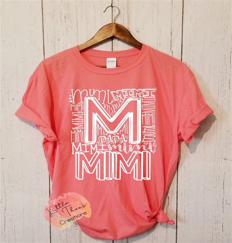 For designs on plus size shirts, size up a size. Mimi Personalized T-shirt (With images) | Personalized t ...