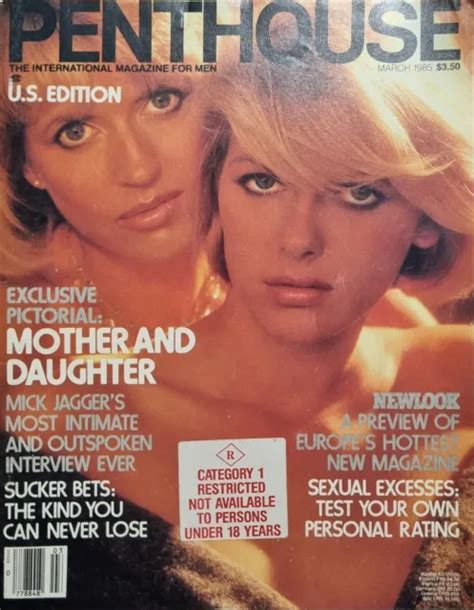 Penthouse Magazine March 1985 Mother Daughter Pictorial Cheri 9 86 Amber Lynn 16 40 Picclick