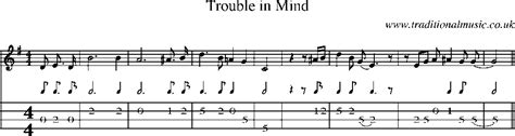 Mandolin Tab And Sheet Music For Songtrouble In Mind