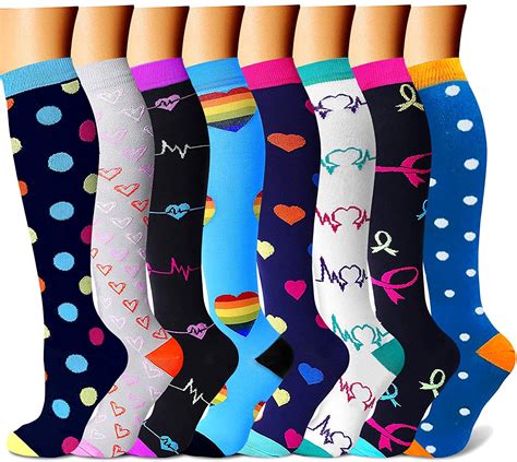 CHARMKING Compression Socks For Women Men Circulation MmHg Is Best For Athletic Running