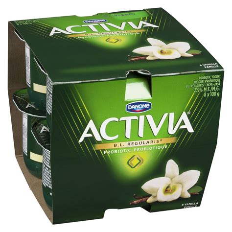 Activia Probiotic Yogurt Vanilla 29 Mf 8 X 100 G Powells