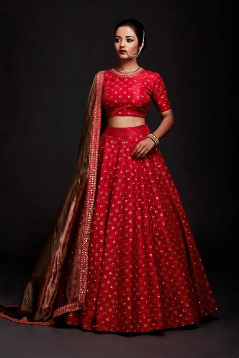 Red Outfits Photo Crop Top Lehenga Bridal Lehenga Red Indian Bridal
