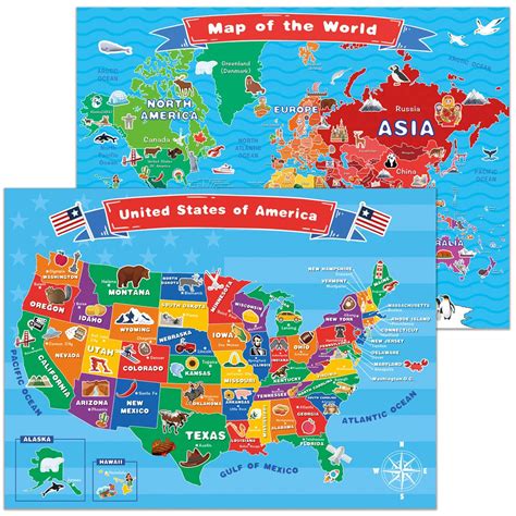 Buy World And United States For Kidswall S Of Us And World 18 X