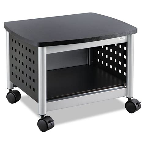 Scoot Under Desk Printer Stand Metal 2 Shelves 100 Lb Capacity 20