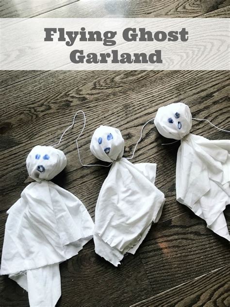 Make This Fun Flying Ghosts Halloween Decoration With Your Kids