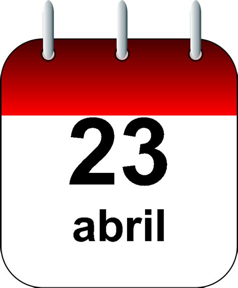 23 De Abril Calendario