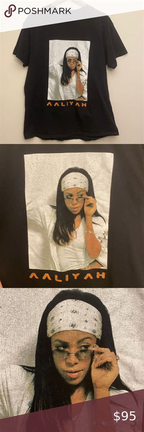 Aaliyah White Bandana Tee Large From Sal Idriss Photo Shoot 2001
