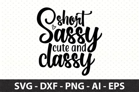 short sassy cute and classy svg graphic by snrcrafts24 · creative fabrica