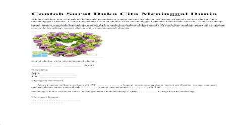We did not find results for: Contoh Surat Duka Cita Meninggal Dunia - PDF Document