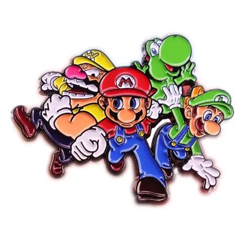Super Mario Bros Enamel Pin Badge Mario Yoshi Luigi Wario Metal Pin Uk