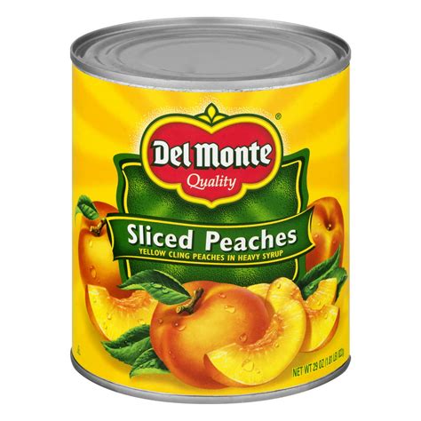Del Monte Sliced Peaches Canned Heavy Syrup 29 Oz