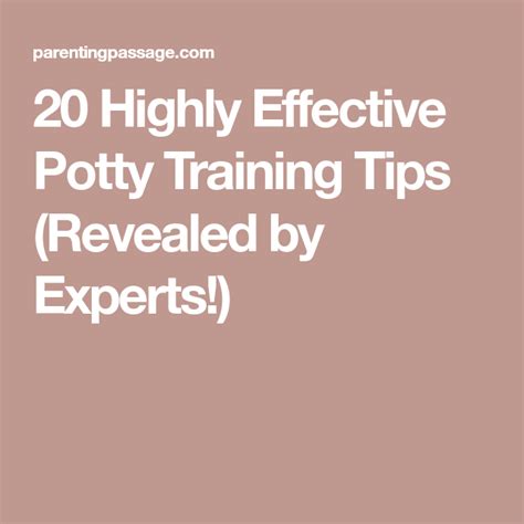 20 Highly Effective Potty Training Tips Tried And True Potty