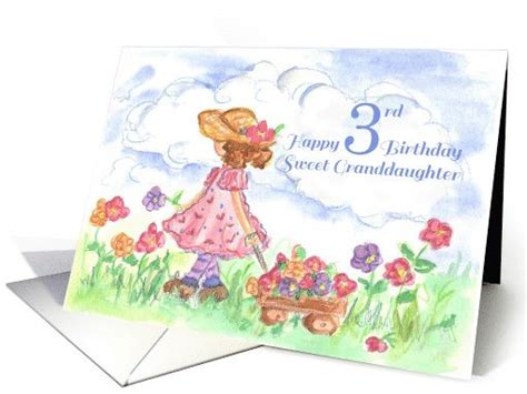 And i am there whenever you need support! Happy 3rd Birthday Sweet Granddaughter Watercolor Art #greetingcard | Soft and Pretty ...