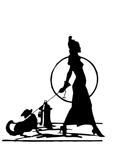 Woman Walking Dog Silhouette Free Stock Photo Public Domain Pictures