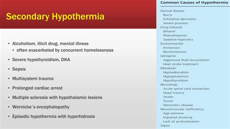 Hypothermia Overview And More