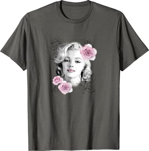 Marilyn Monroe Roses T Shirt Clothing Shoes And Jewelry