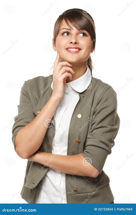 Female With Folded Hands Royalty Free Stock Image