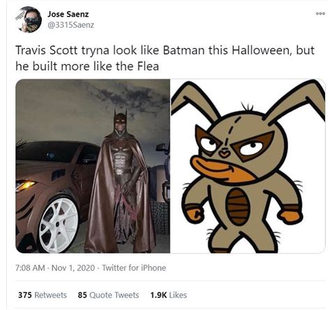 Travis scott deleted his instagram and the reason had us shook. Travis Scott deleted his Instagram account after getting trolled over his Batman costume for ...