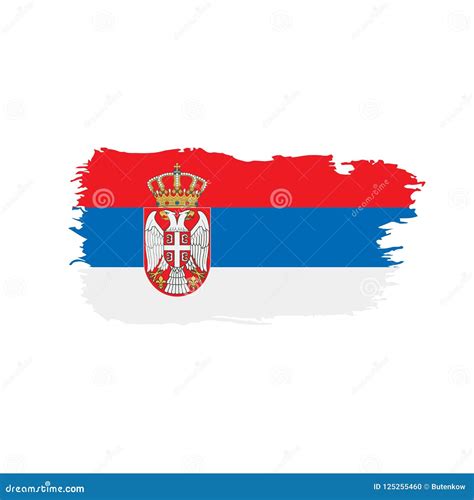 Serbia Flag Vector Illustration Stock Vector Illustration Of Drawing