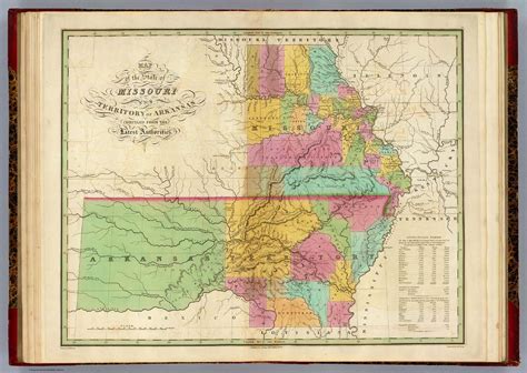 Map Of The State Of Missouri And Territory Of Arkansas David Rumsey