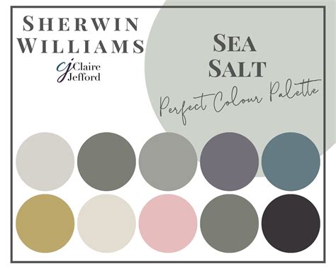 Sea Salt By Sherwin Williams Interior Paint Color Palette Etsy India