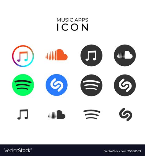 Music Apps Icon Royalty Free Vector Image Vectorstock
