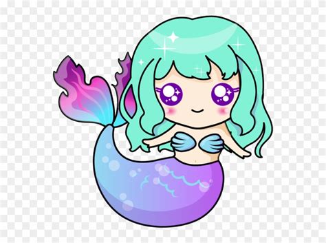 Cartoon Cute Kawaii Mermaid Pictures Colouring Mermaid