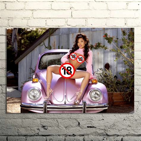Sexy Girls And Cars Beetle Asian Babe Vina Sky Nude Posters Canvas Printings Wall Painting For