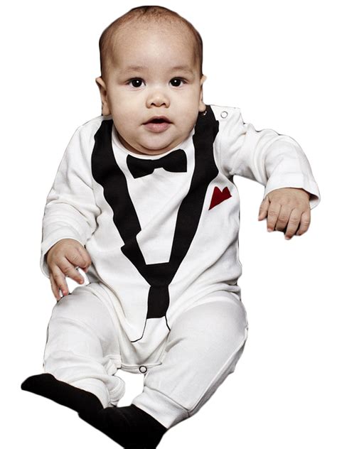 Infant Baby Boy Suit Tuxedo Jumpsuit Toddler Formal Party Wedding