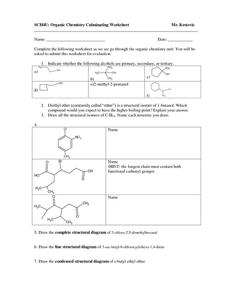 17 Organic Compound Worksheet Answers Biology Worksheeto Com