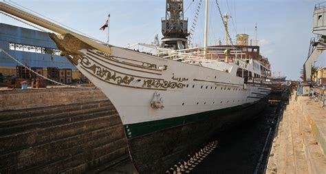 El Mahrousa Egypts Presidential Yacht At Alexandria Shipyard 1600×