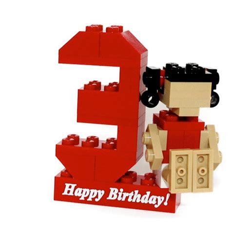 Personalised Lego® Number With Figure Etsy
