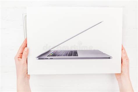 Apple Macbook Pro Laptop Computer Box Top View Editorial Image Image