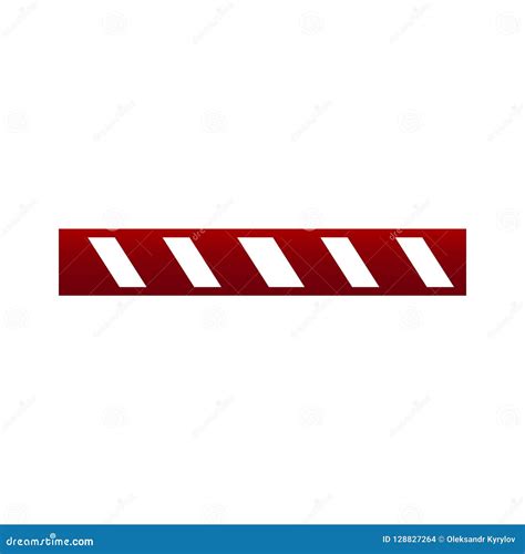 Do Not Cross The Line Caution Barrier Vector Illustration Isolated On