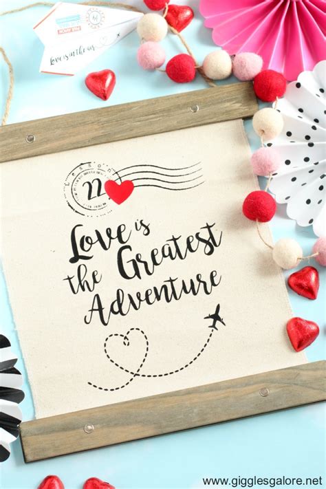 Diy Love Is The Greatest Adventure Canvas Banner Giggles Galore