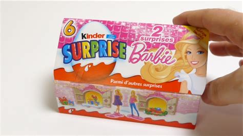 Kinder Chocolate Barbie Surprise Eggs Unboxing Toys Toysbr Vlrengbr