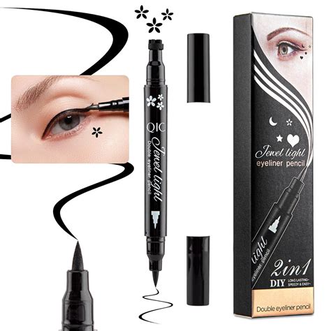 Amazon BowJian Double Headed Black Liquid Stamp Eyeliner With