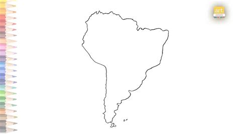 Map Of South America Outline Drawing How To Draw South America Map