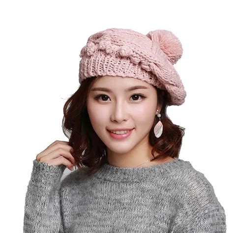 Winter Hats For Women Beanies For Ladies Knit Cap Girls Woollen Warm
