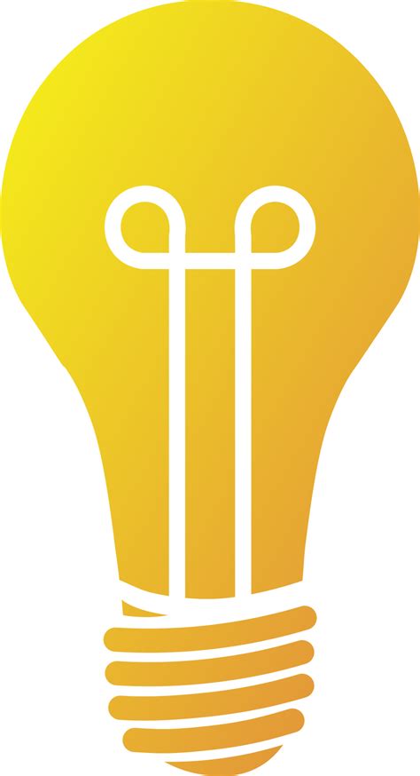 Idea Lamp Icon In Gradient Color Solid Style Bulb Icon Symbol