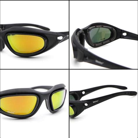 daisy c5 polarized goggles military sunglasses 4 lens kit desert storm war game tactical glasses