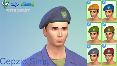 Sims 4 Ccs The Best Military Uniform And Beret Conversion From Sims