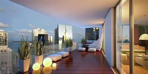 1100 Millecento New Luxury Apartments In Miami Balcony Decor