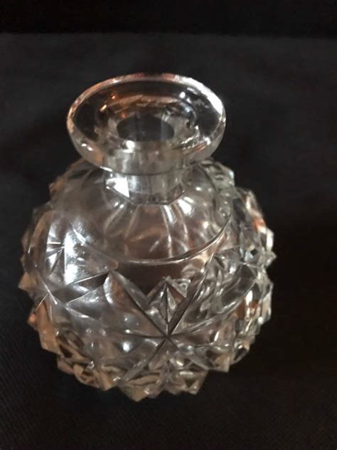 Crystal Cut Glass Vintage Perfume Bottle Etsy