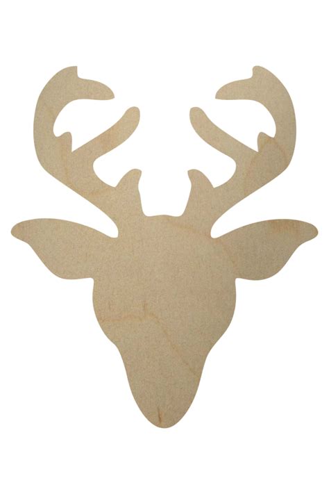 Wooden Reindeer Face Shape | Wooden Reindeer Face Cutout | Wooden reindeer, Reindeer head ...