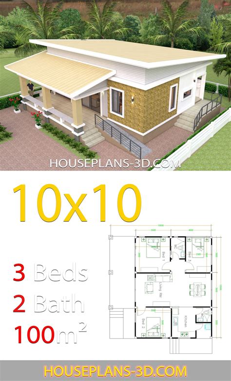 House Flooring Flooring House Design 10x10 With 3 Bedrooms Full