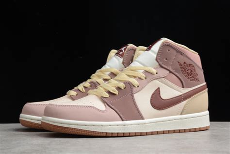 Hot Sale Air Jordan 1 Mid Brown Pink Basketball Shoes Do7440 821