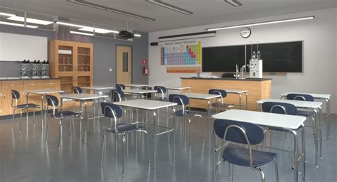 3d Classroom Laboratory Model School Architecture School Design Design